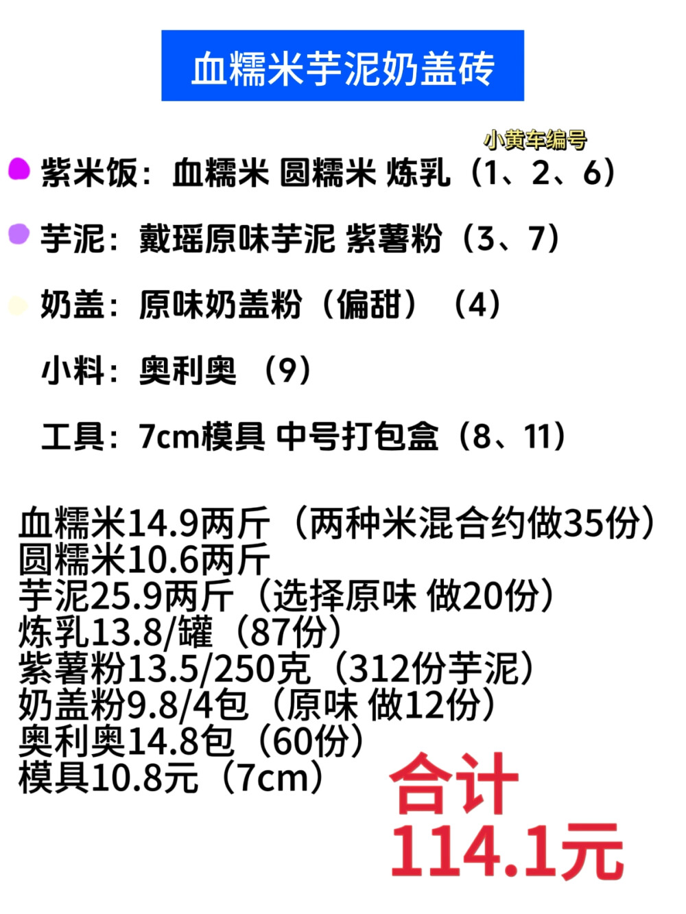 血糯米芋泥奶盖、奶砖