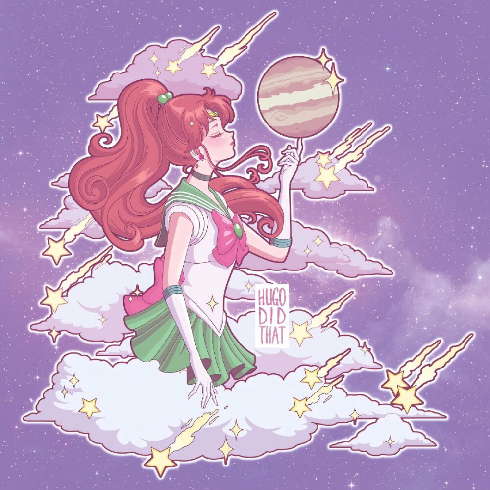 女生粉色梦幻星空头像图片