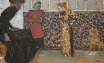 Intérieur, trois femmes en conversation,1893,
Oil on board,37.1x58.6cm
