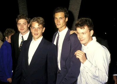 Matt Damon with the cast of School Ties