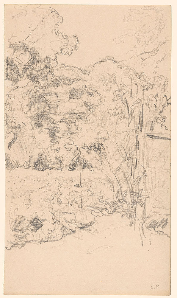 Corner of the Garden,1920,
Graphite on page removed from a sketchbook
