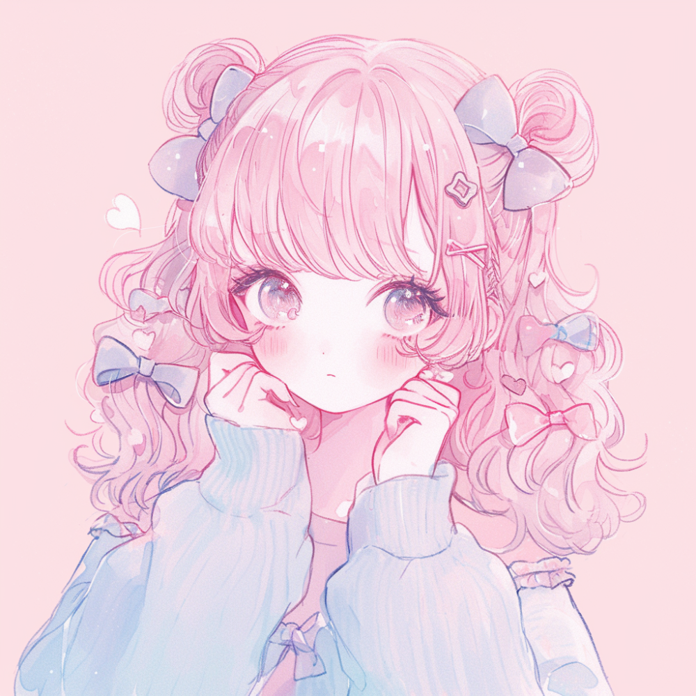 粉色少女头像