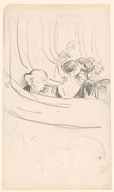 The Theater Box,1905,
Graphite on page removed from a sketchbook
