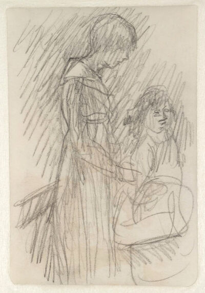 Preparatory Sketch for The Bowl of Milk,1919,Graphite on paper,18.0x12.2cm