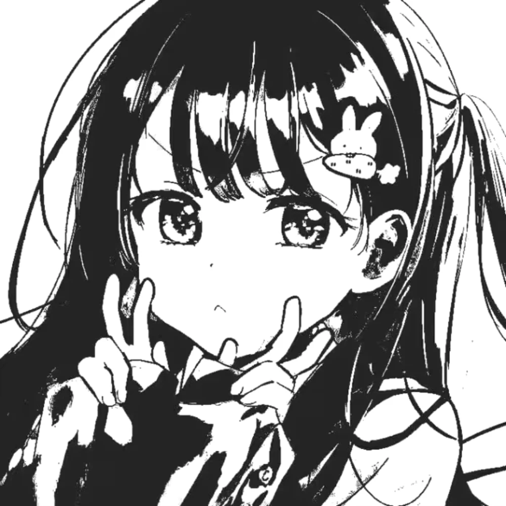 黑白动漫女头 - 高清图片,堆糖,美图壁纸兴趣社区
