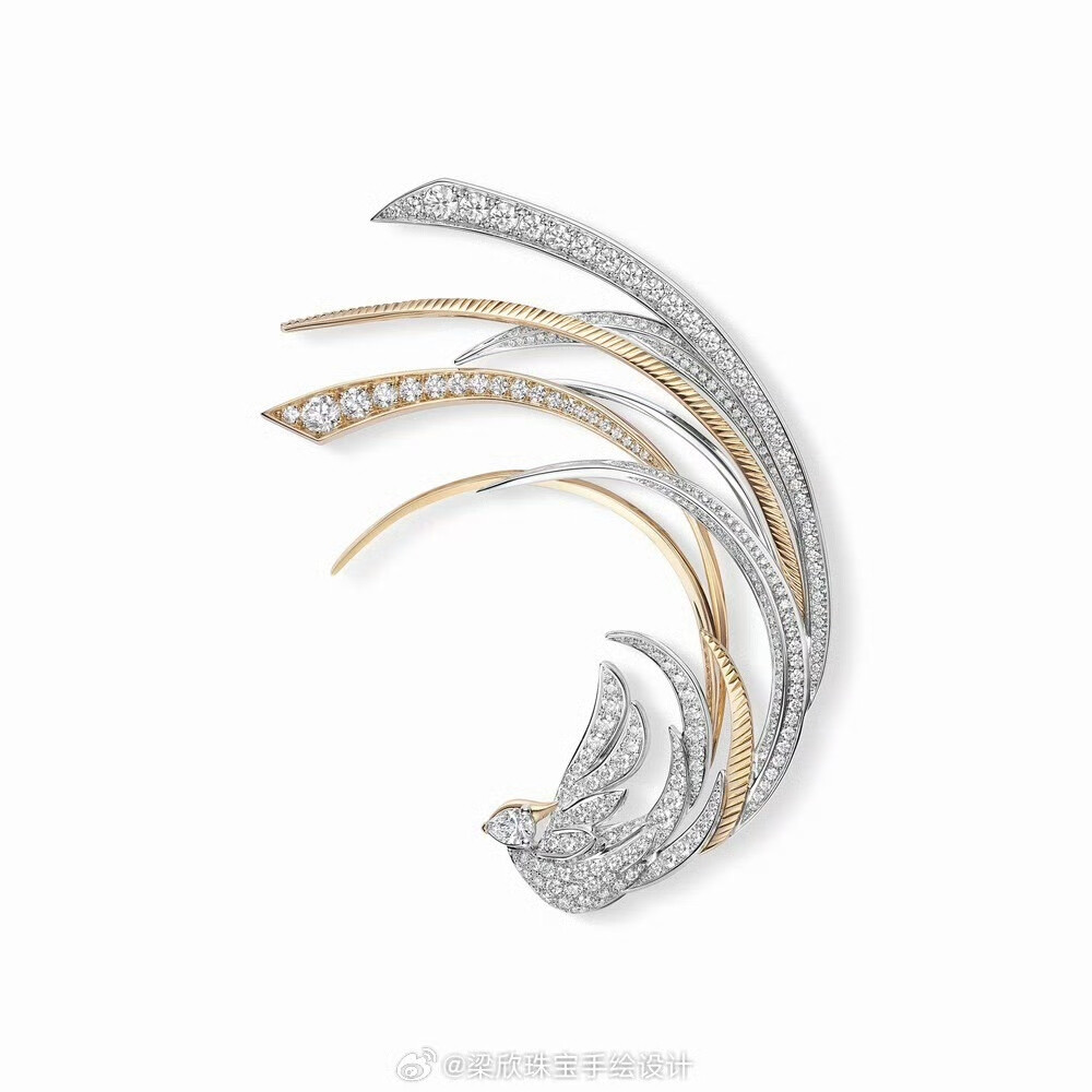  Chaumet 推出2024年高级珠宝系列——「Un Air de CHAUMET」（长空曼舞），依然以广袤天空中的自然飞鸟为灵感，通过复杂的金雕工艺和宝石镶嵌创造出轻盈而有空灵感的珠宝作品。 ​