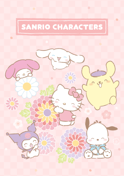 『三丽鸥sanrio』 サンリオキャラクターズ しあわせ和柄