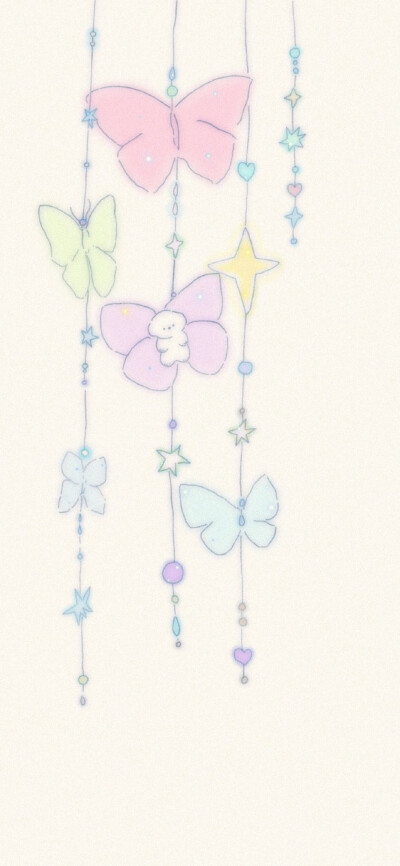 手机壁纸 花朵 蝴蝶