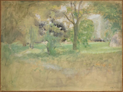 Arbres dans la prairie,1905-1907,
Oil on paper laid on canvas,40x53.3cm
