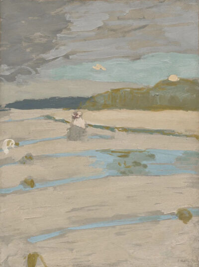 The Beach at Saint-Jacut,1909,
Distemper on paper, laid down on canvas,
57.8x43.2cm
