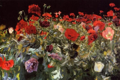 John Singer Sargent，没想到画起花来也别有一番风味。他留下的一些花卉草稿或成品画作，即使在一个世纪后，丰沛的色彩依然可以传达当时的鲜活自然气息。