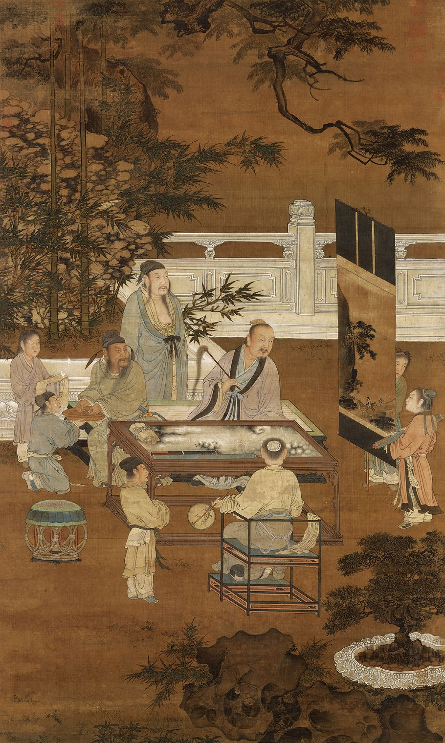 明宋人十八学士图轴