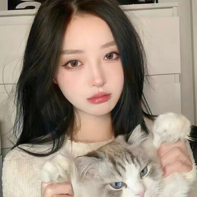 抱猫女头