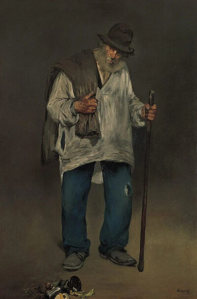 拾荒者，爱德华·马奈，
1869，诺顿·西蒙博物馆
