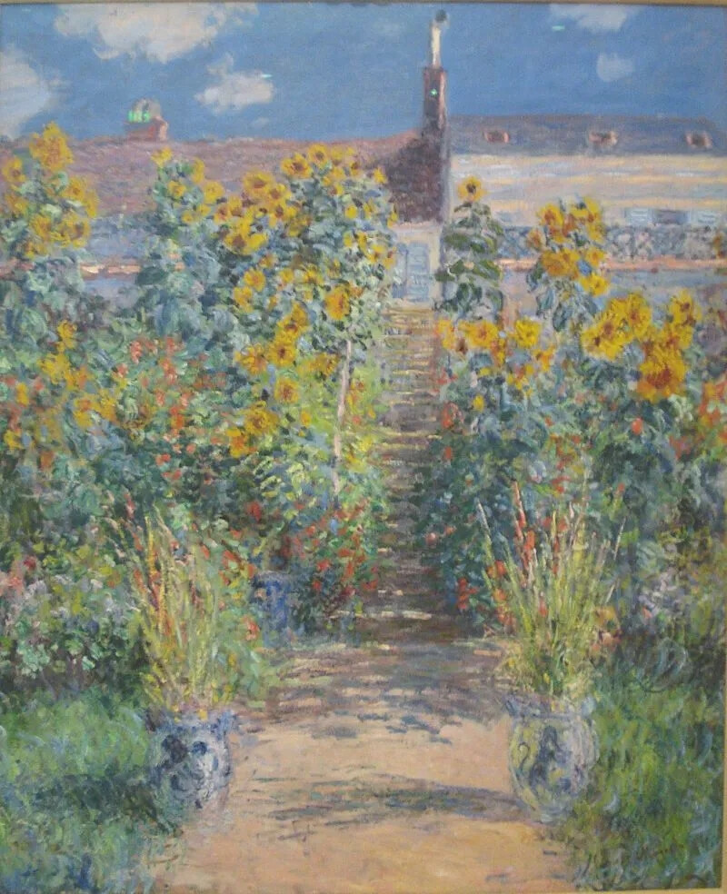 韦特伊的艺术家花园，莫奈，
1881，诺顿·西蒙博物馆

