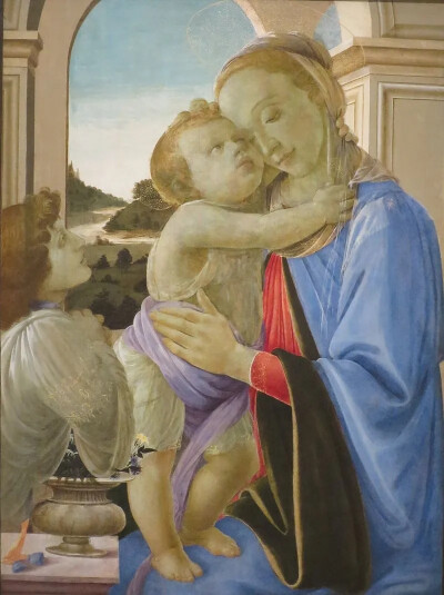 圣母、圣子与天使，桑德罗·波提切利，1468，诺顿·西蒙博物馆