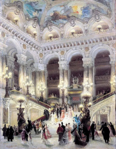 1877年路易·贝罗创作《歌剧院阶梯》