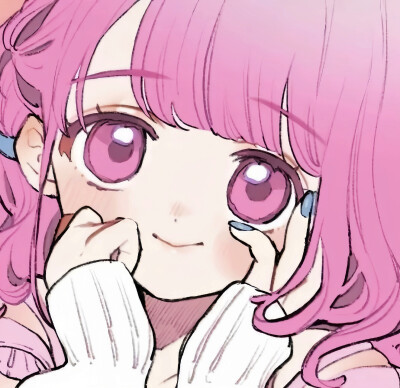 卡通 动漫 女头 粉色