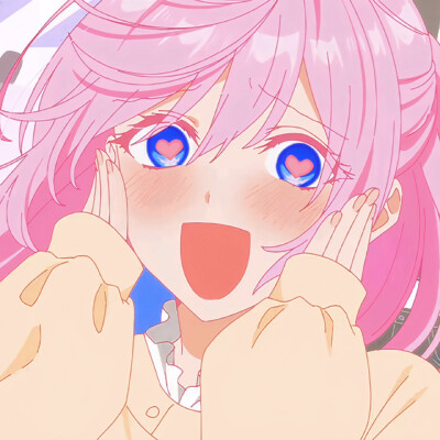 卡通 动漫 女头 粉色