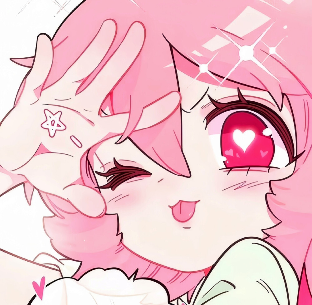 卡通 动漫 女头 粉色