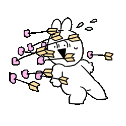 夸张兔表情包。