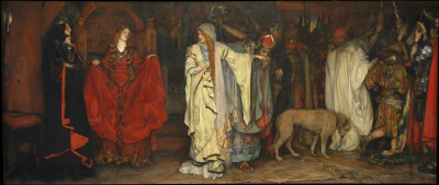 美国艺术家埃德温·奥斯汀·阿贝(Edwin Austin Abbey，1852–1911)绘画作品欣赏。