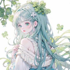 好看的绿色系列闺蜜头像|绿色小清新的动漫