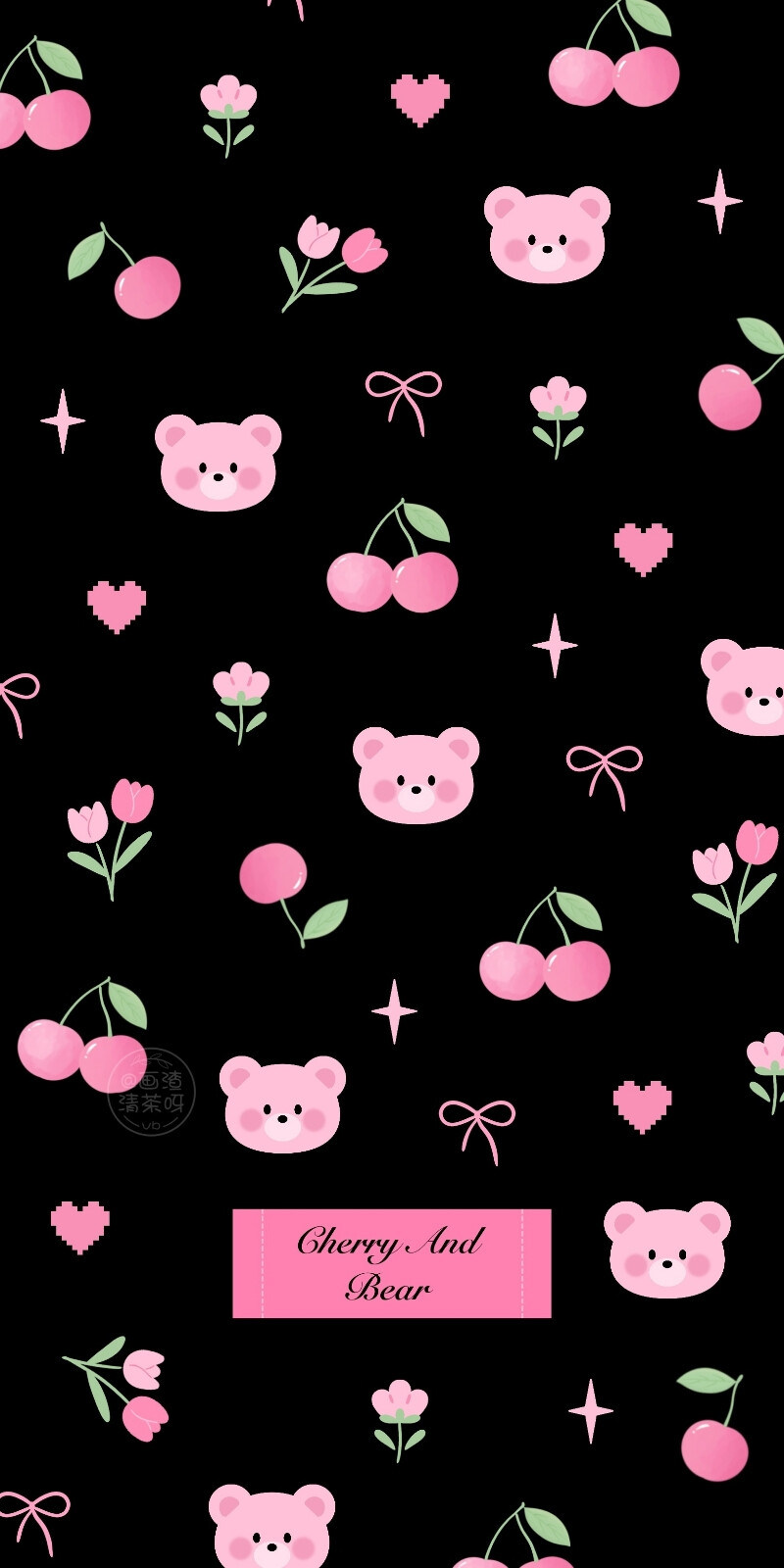 甜酷少女心黑色系壁纸
