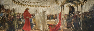 美国艺术家埃德温·奥斯汀·阿贝(Edwin Austin Abbey，1852–1911)绘画作品欣赏。