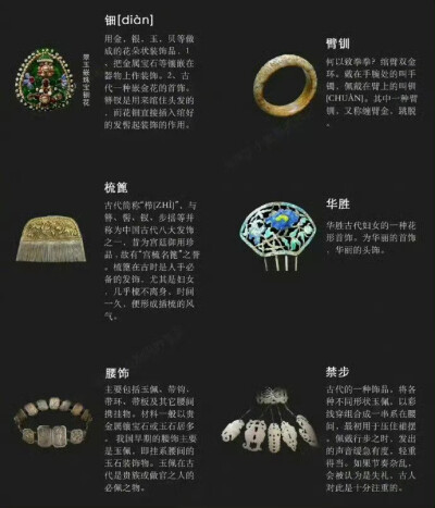  中国古代首饰的名称大全