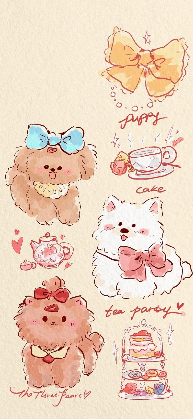 治愈系小动物套图壁纸
画师:xhs@插画家三个梨