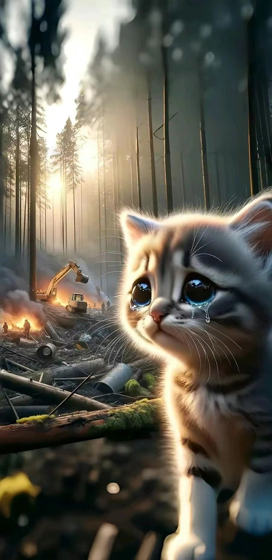 哭泣猫咪