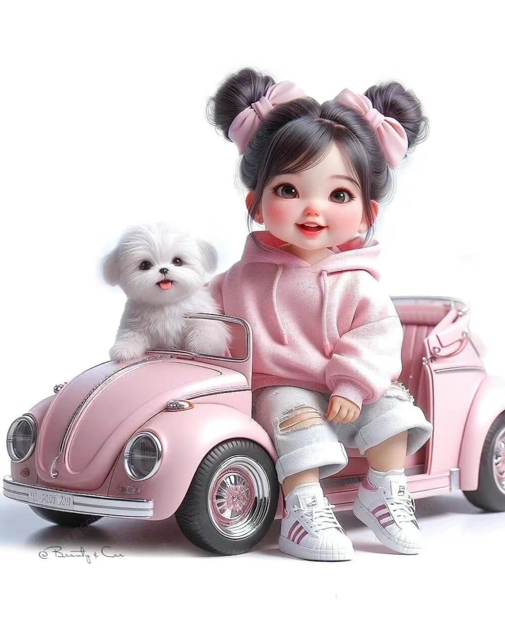 可爱粉色美女头像