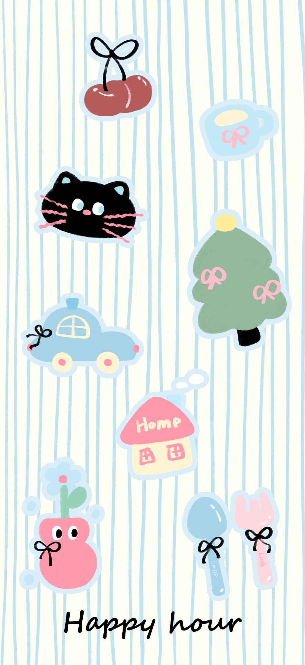 可爱小动物平铺壁纸