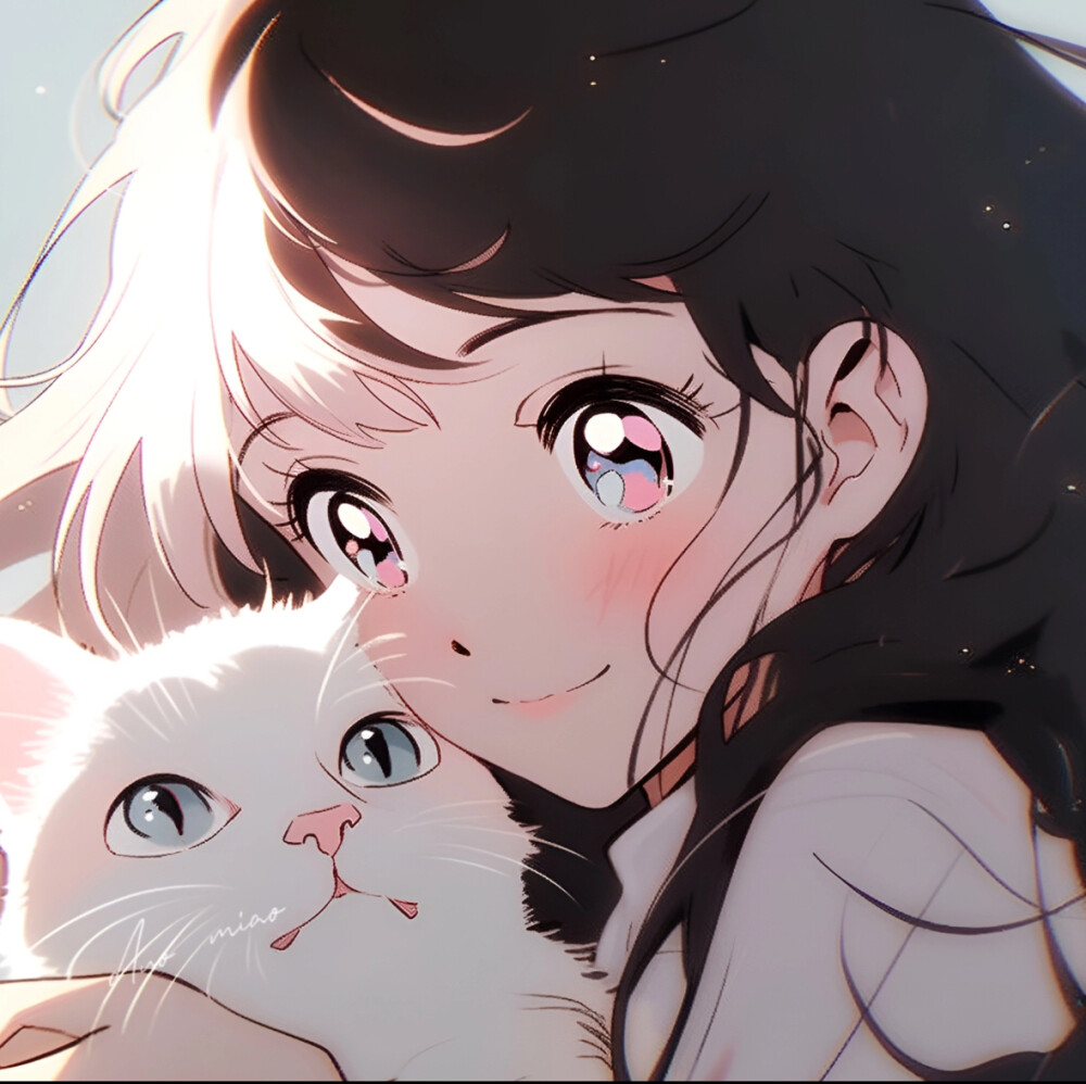 抱猫猫女头动漫