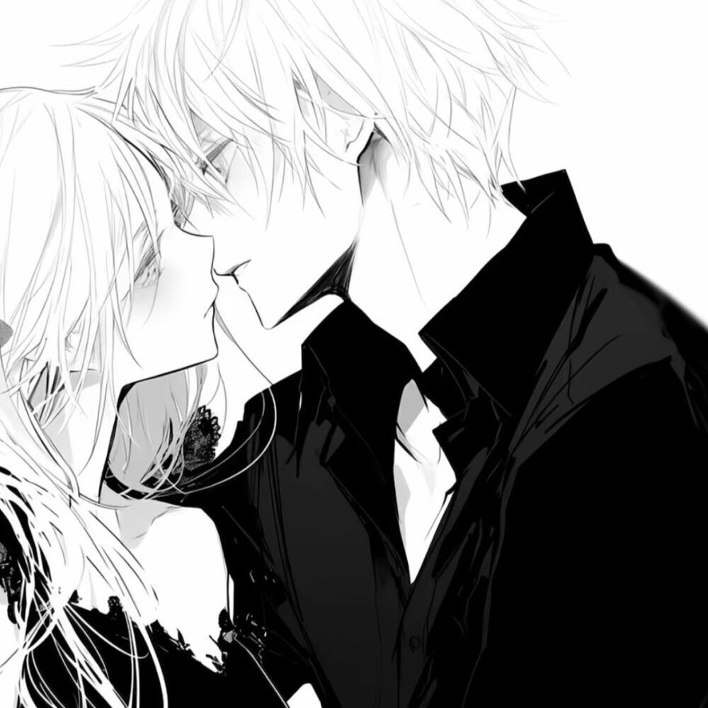 黑白漫风情侣头像