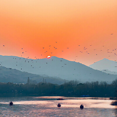 落日背景图 夕阳背景图