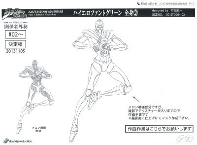 JOJO的奇妙冒险 设定线稿
【星尘斗士】法皇之绿