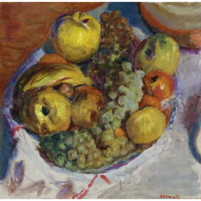 Nature morte,trois grappes de raisin,1922,
Oil on canvas,40x41.5cm
