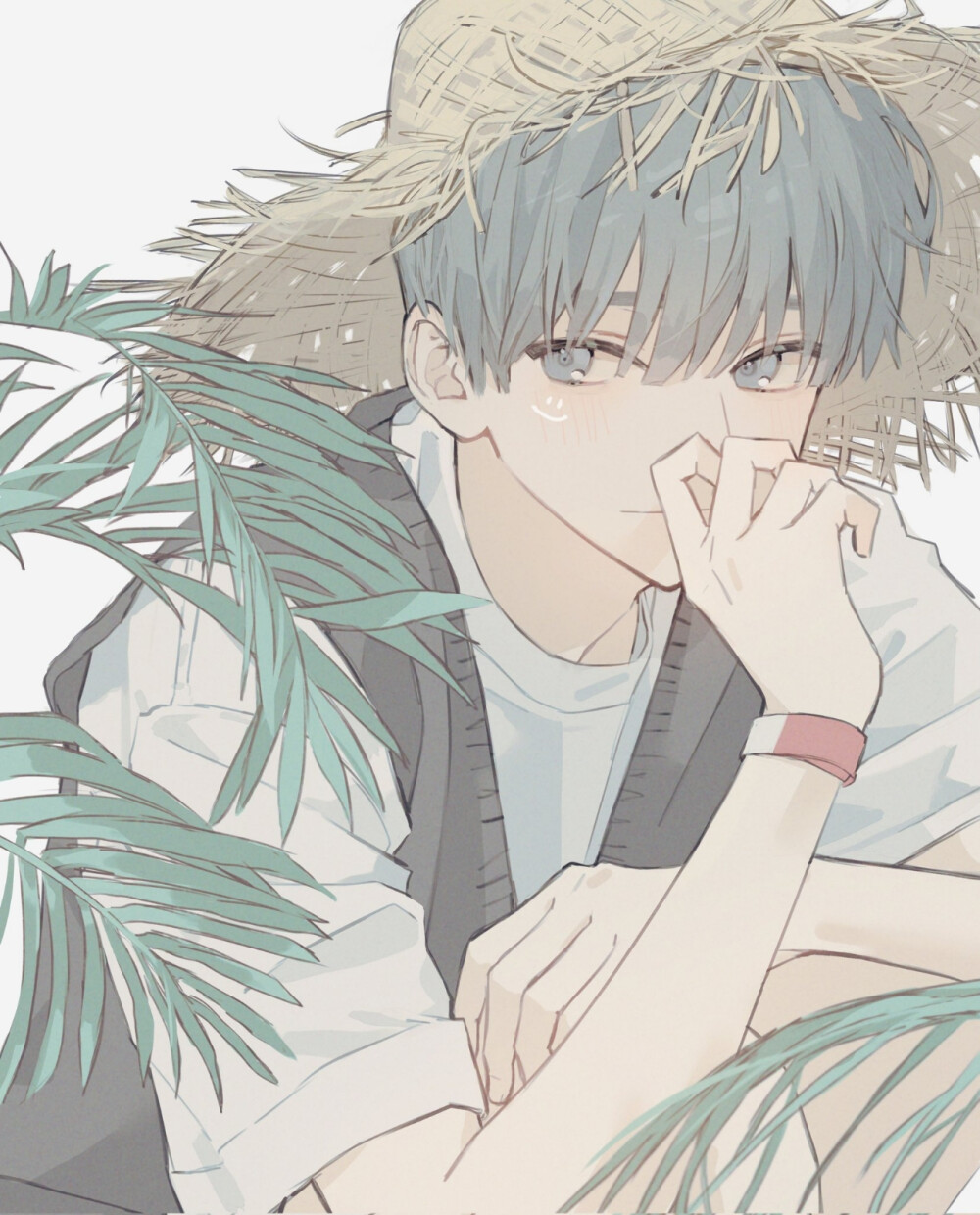 二次元插画男生