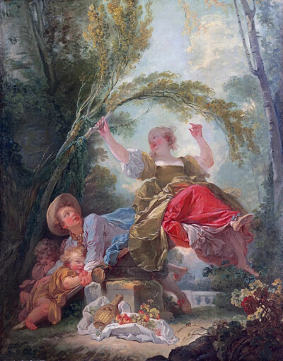 跷跷板
让·奥诺雷·弗拉戈纳尔
1750-1752，布面油画
120cm x 94.5cm
西班牙马德里，蒂森-博尔奈米绍博物馆
