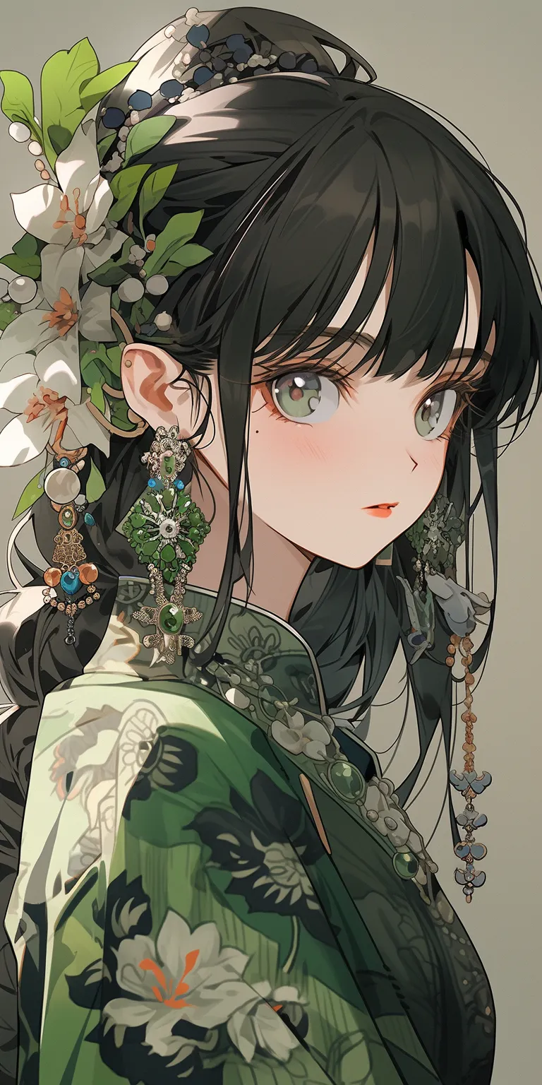 簪花少女
