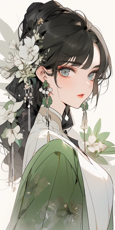 簪花少女