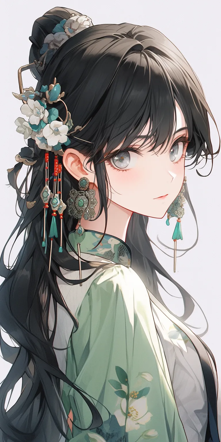 簪花少女
