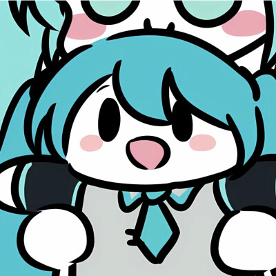 可爱闺蜜头像 初音未来