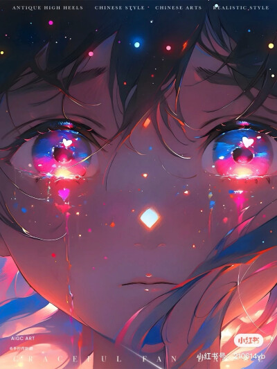 泪水，女孩，流影