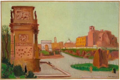 Forum, l’Arc de Constantin,1928,Olio su tela,36.5x55.3cm
