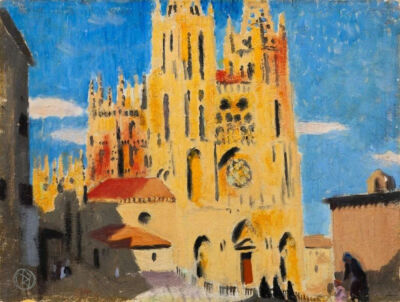 Cathédrale de Burgos,1905,Oil on panel,24.5x32.5cm