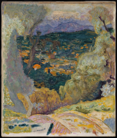 Paysage méridional Le Cannet,
1929-1930,Huile sur toile,56x47.5cm
