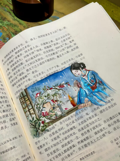 东方美学丨原来课本插画真的可以让文字活起来。 ​​
#被课本插画惊艳到了# 